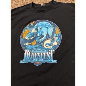 2014 Bluesfest Music Festival Byron Bay Cotton T Shirt Black Mens Size 2XL